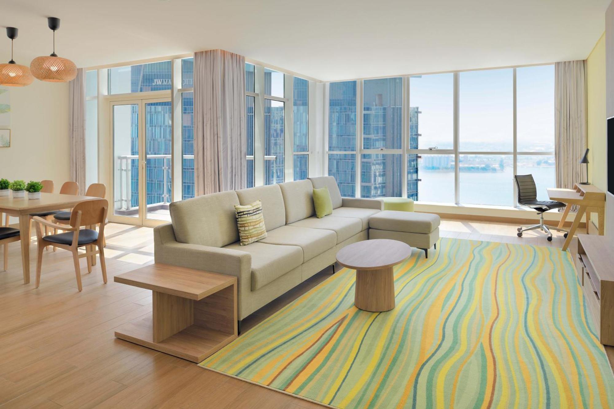 Element By Westin City Center Dauhá Exteriér fotografie A living room at the hotel